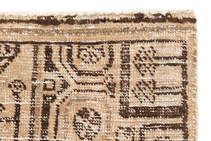 3' 7 x 6' 5 Hand Knotted Ultra Vintage Persian Wool Rug