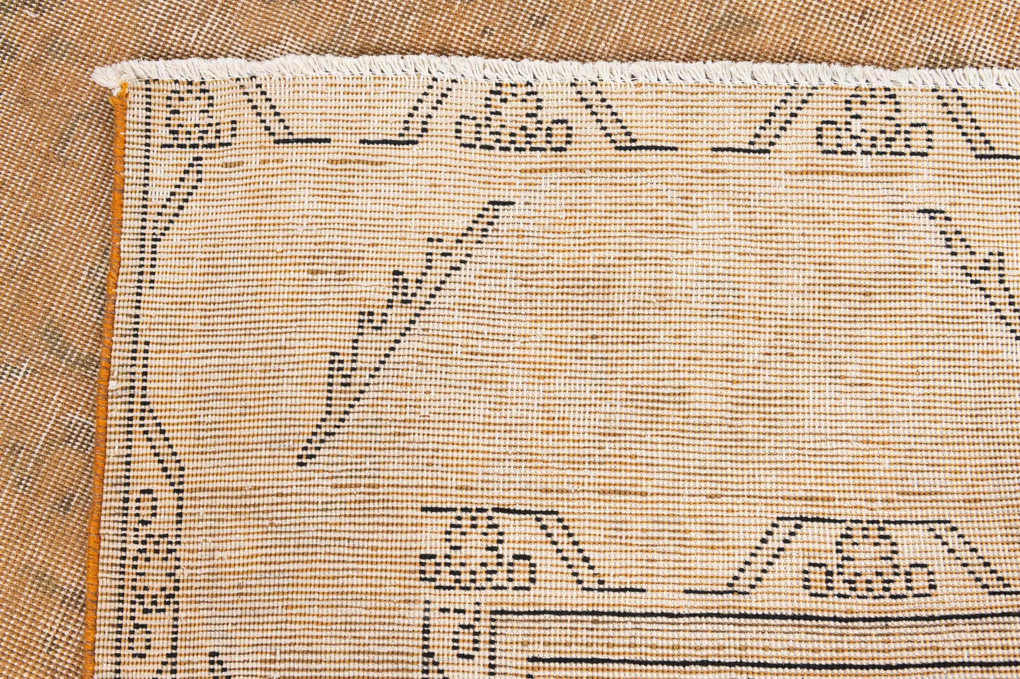 9' 10 x 12' 7 Hand Knotted Ultra Vintage Persian Wool Rug