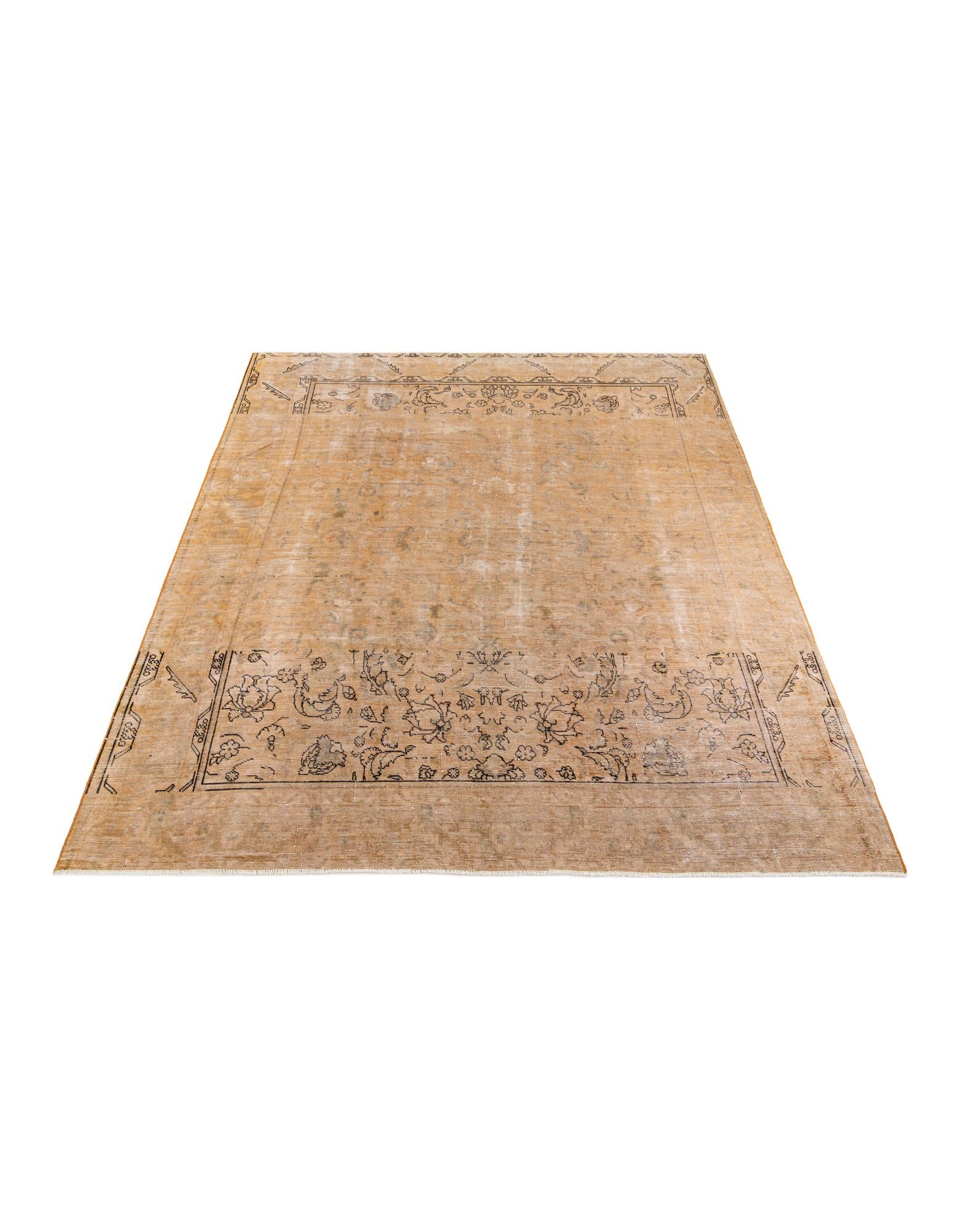 9' 10 x 12' 7 Hand Knotted Ultra Vintage Persian Wool Rug