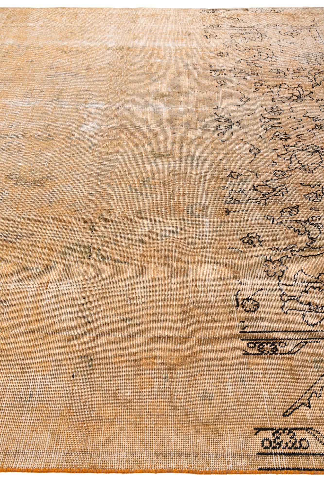 9' 10 x 12' 7 Hand Knotted Ultra Vintage Persian Wool Rug