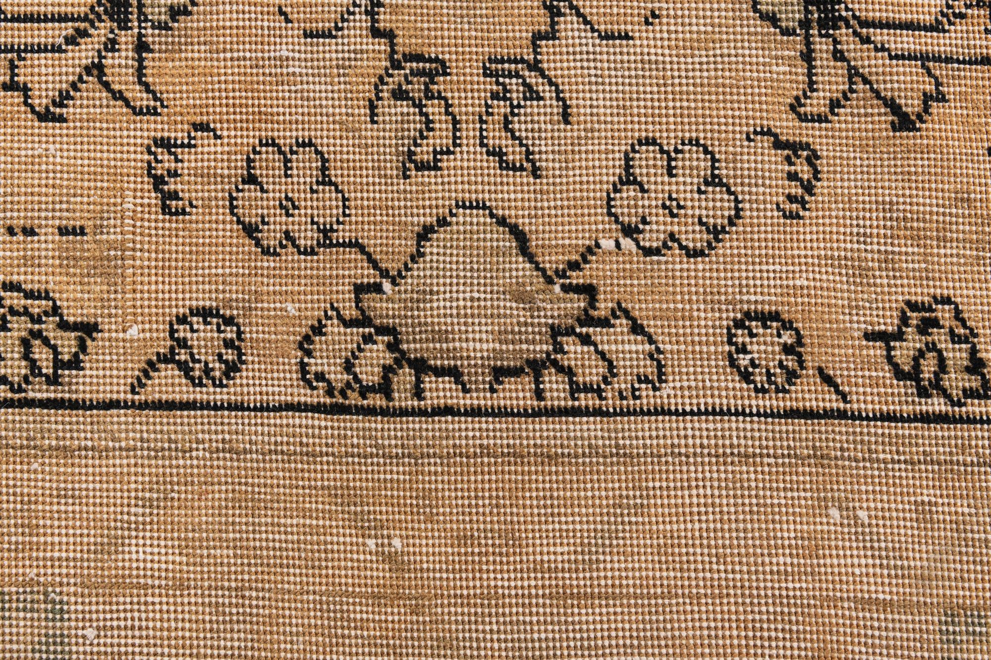9' 10 x 12' 7 Hand Knotted Ultra Vintage Persian Wool Rug