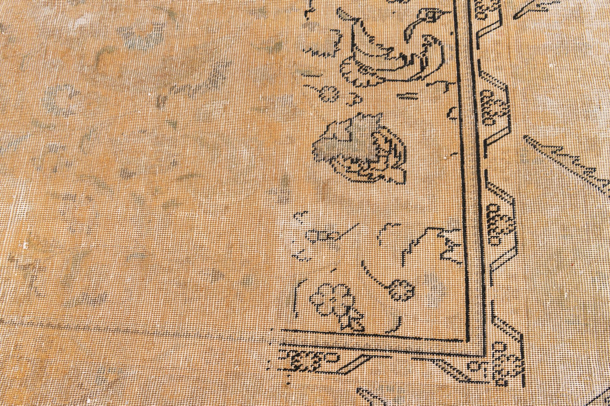 9' 10 x 12' 7 Hand Knotted Ultra Vintage Persian Wool Rug