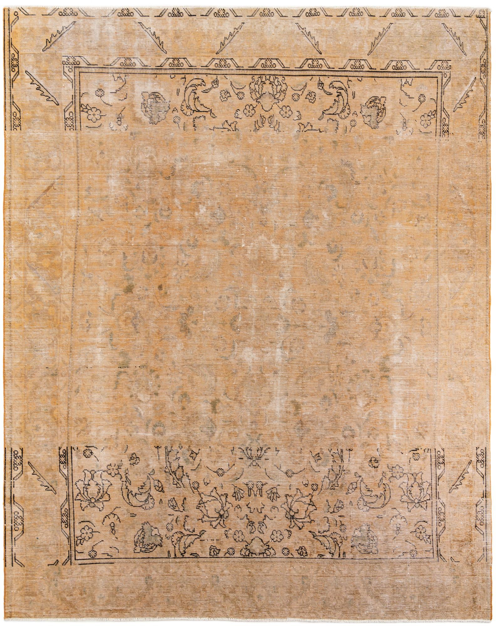 9' 10 x 12' 7 Hand Knotted Ultra Vintage Persian Wool Rug