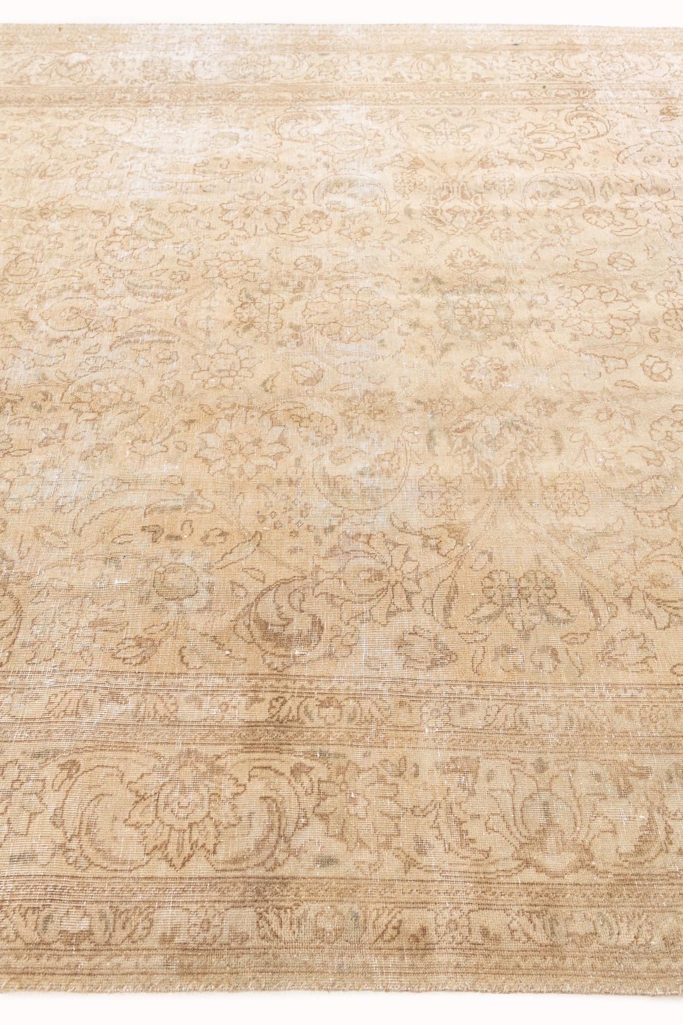 7' 10 x 10' 8 Hand Knotted Ultra Vintage Persian Wool Rug