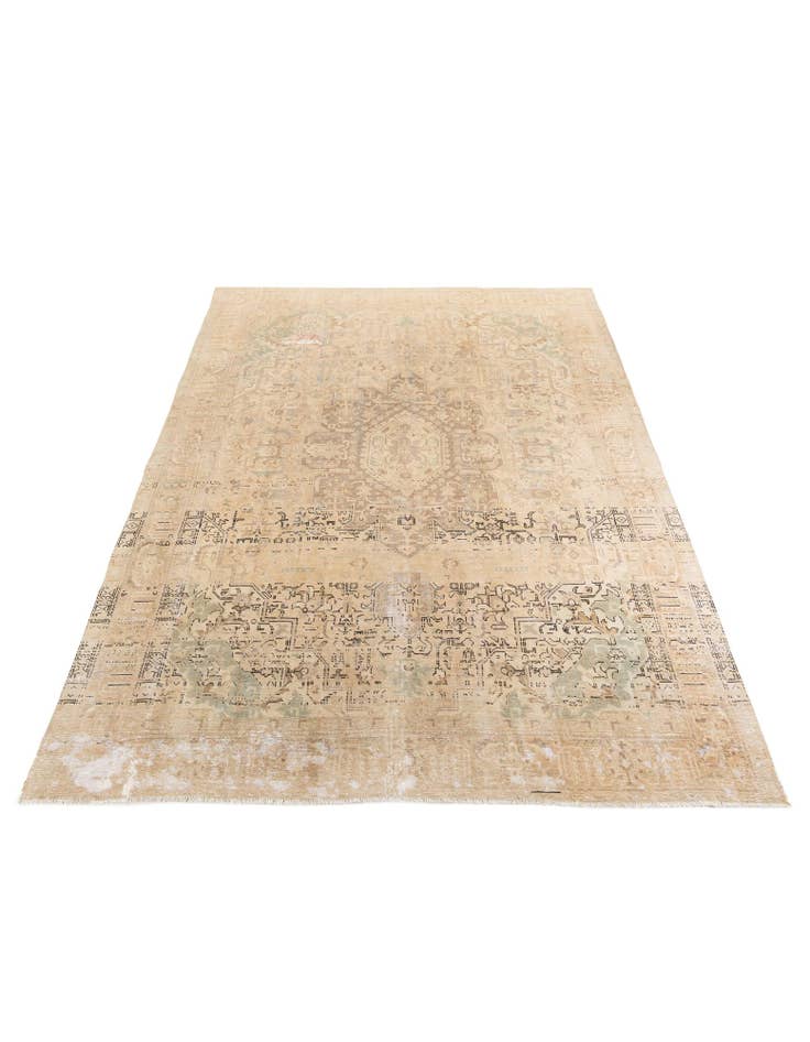 Detail image of 9' 5 x 12' 6 Hand Knotted Ultra Vintage Persian Wool Rug