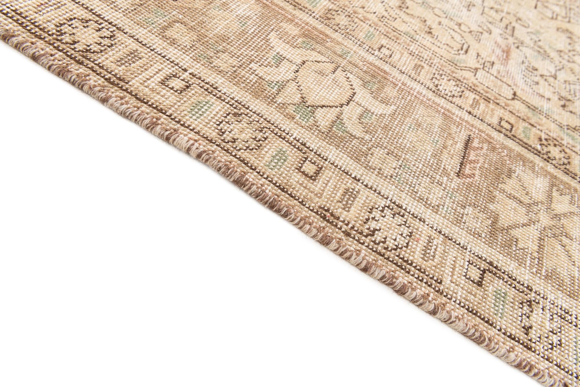 6' 5 x 9' 6 Hand Knotted Ultra Vintage Persian Wool Rug