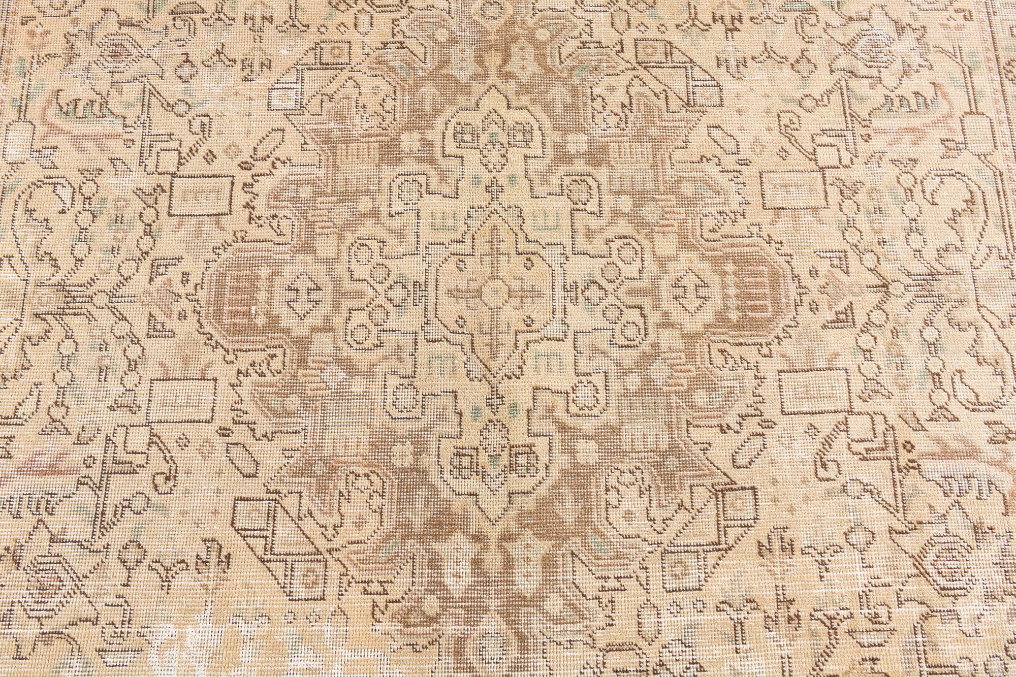 6' 5 x 9' 6 Hand Knotted Ultra Vintage Persian Wool Rug