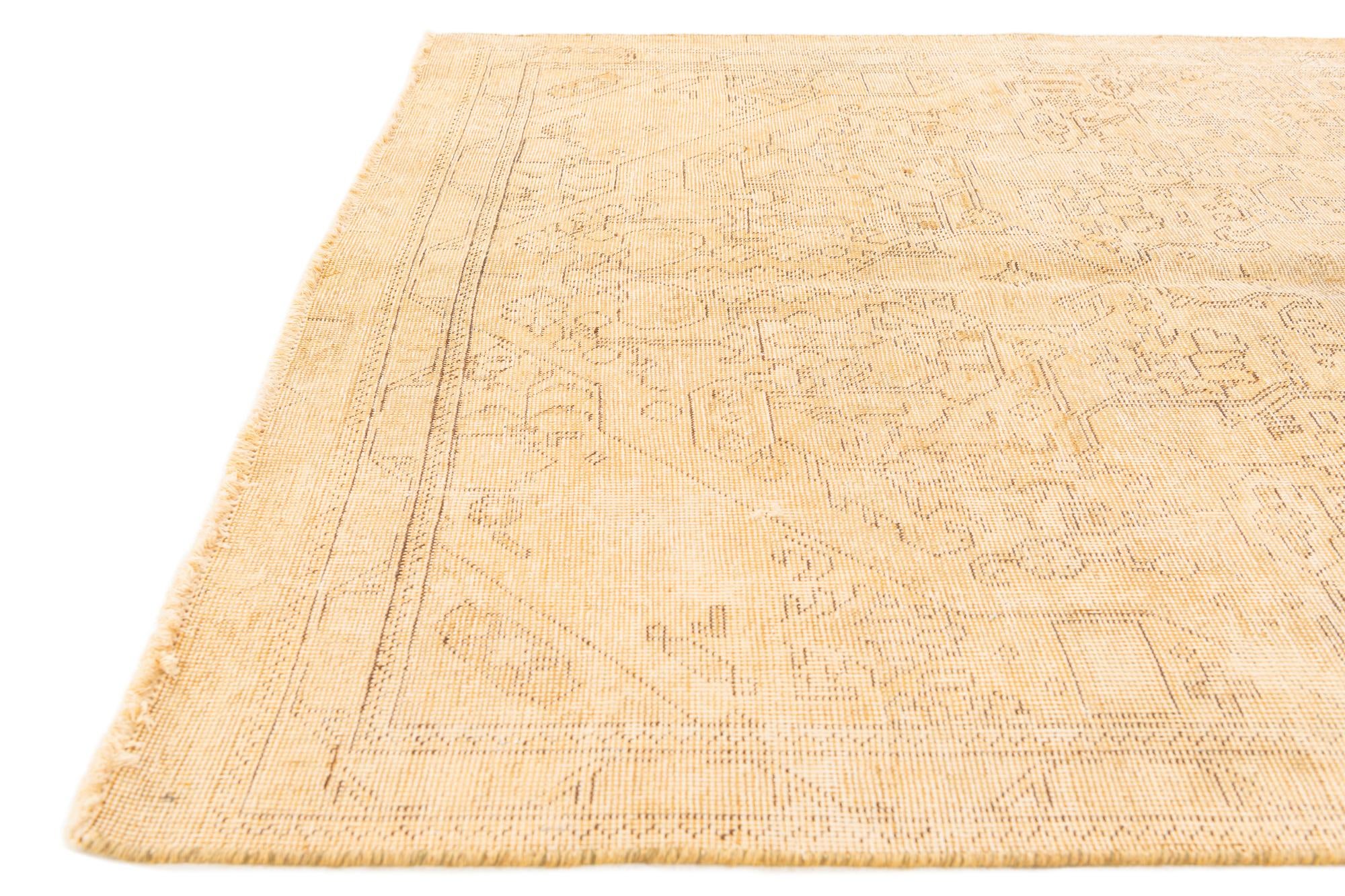 4' 10 x 8' 5 Hand Knotted Ultra Vintage Persian Wool Rug