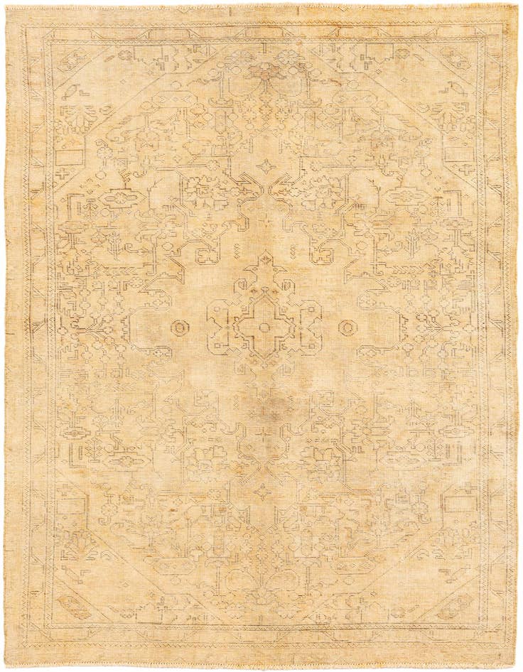 Detail image of 4' 10 x 8' 5 Hand Knotted Ultra Vintage Persian Wool Rug