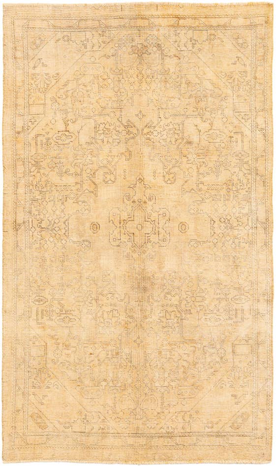 Detail image of 4' 10 x 8' 5 Hand Knotted Ultra Vintage Persian Wool Rug