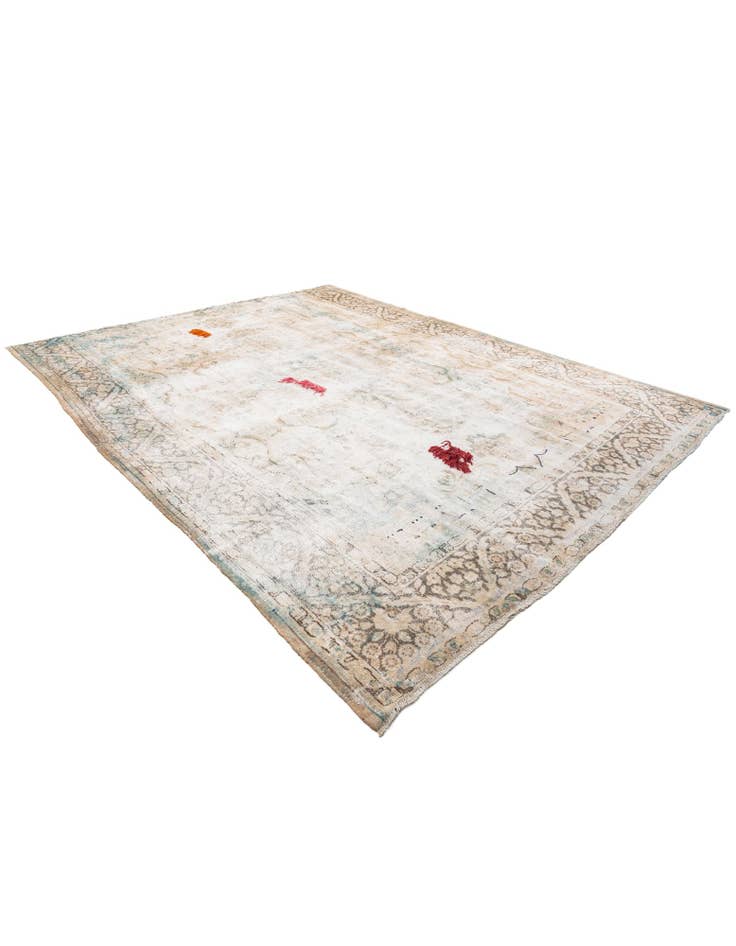Detail image of 9' 7 x 12' 2 Hand Knotted Ultra Vintage Persian Wool Rug
