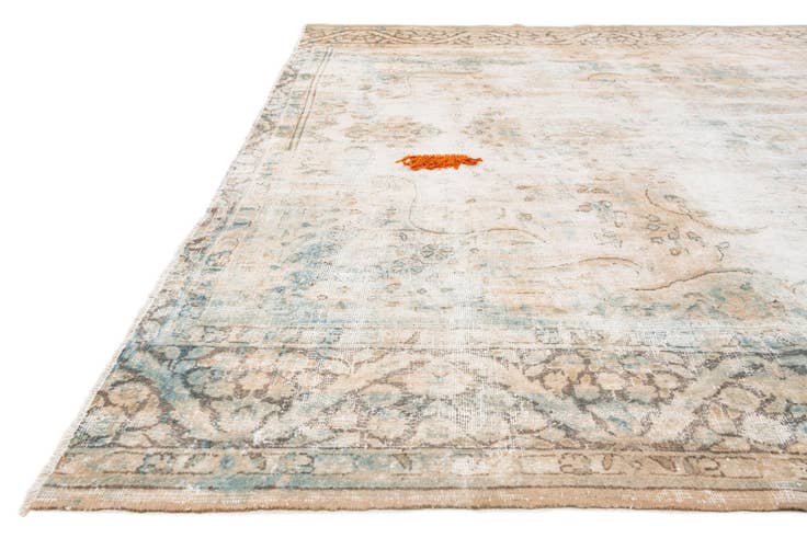 Detail image of 9' 7 x 12' 2 Hand Knotted Ultra Vintage Persian Wool Rug