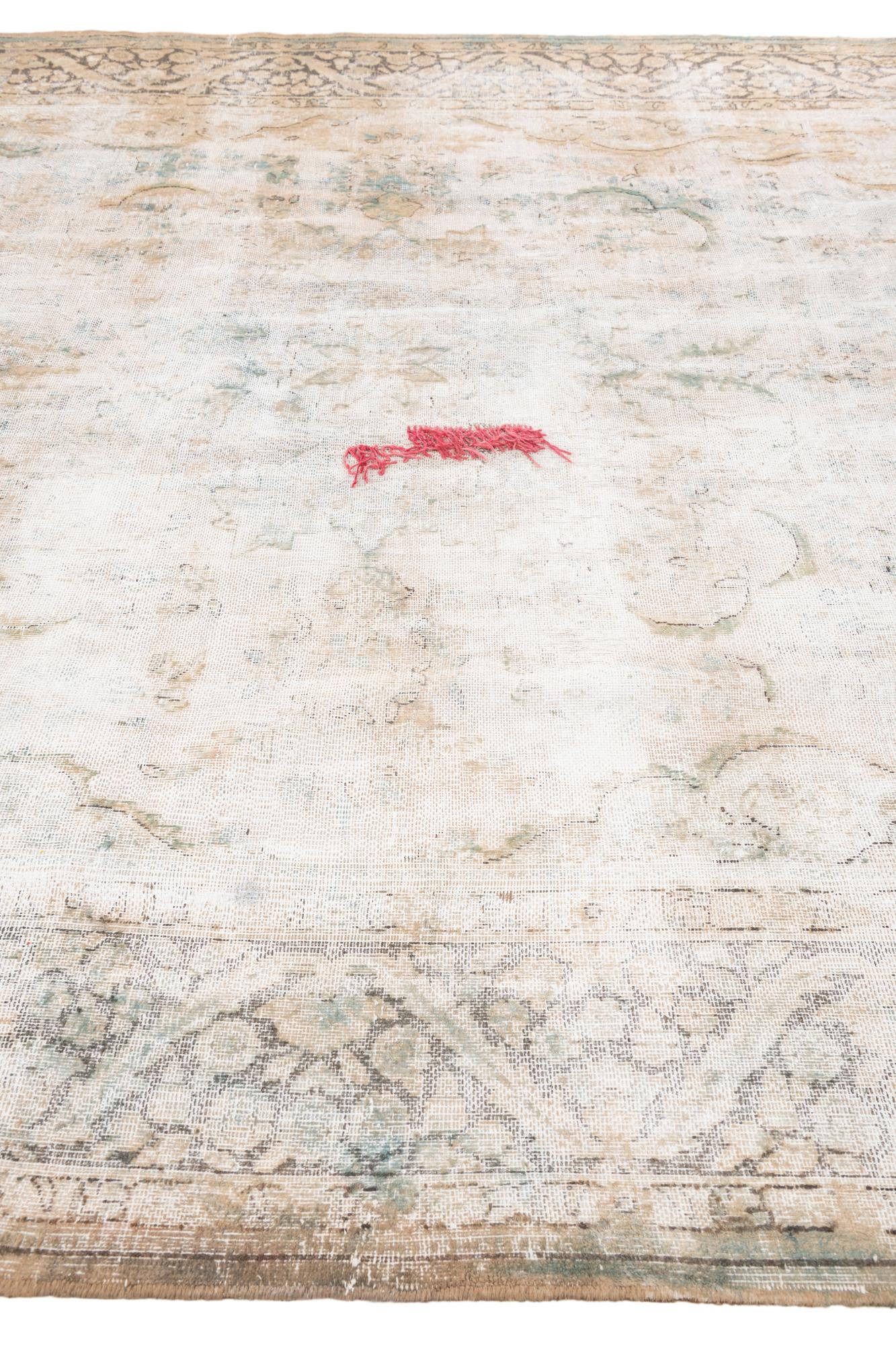 9' 7 x 12' 2 Hand Knotted Ultra Vintage Persian Wool Rug