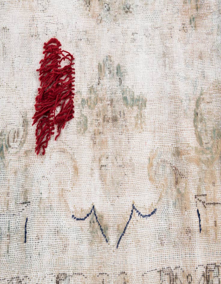 Detail image of 9' 7 x 12' 2  Hand Knotted Ultra Vintage Persian Wool Rug