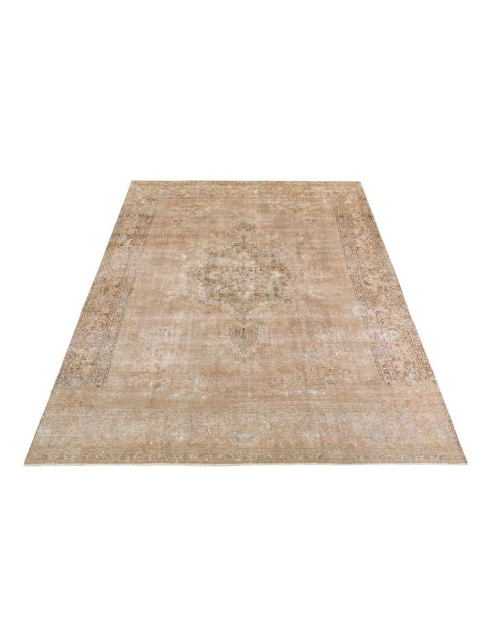 10' 6 x 12' 8 Hand Knotted Ultra Vintage Persian Wool Rug