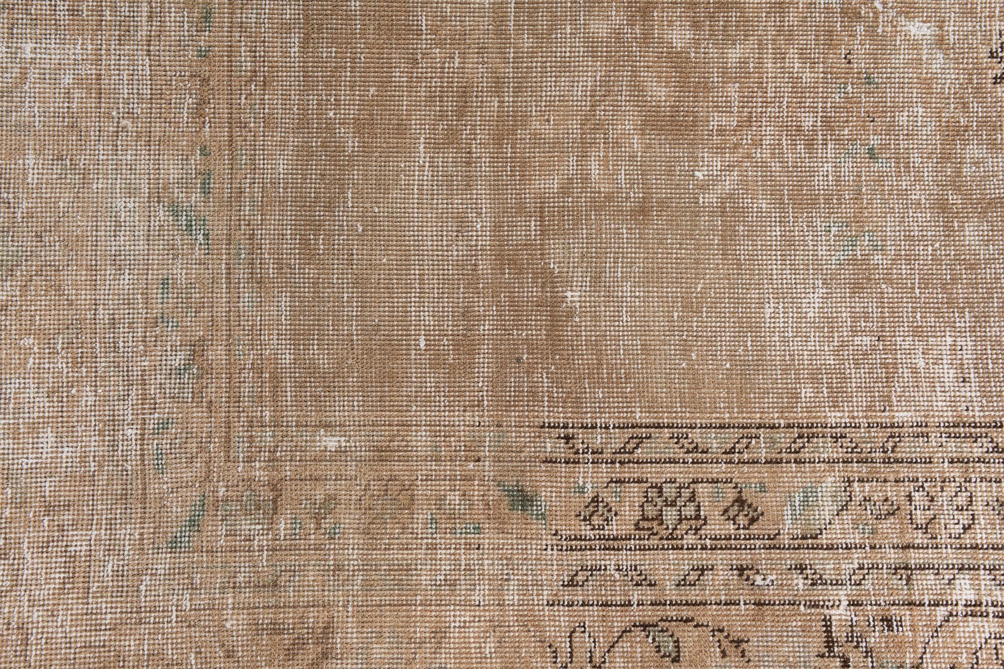 10' 6 x 12' 8 Hand Knotted Ultra Vintage Persian Wool Rug