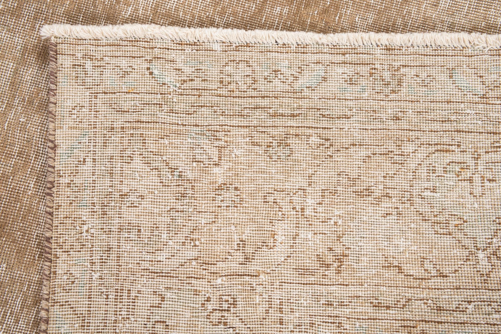 10' 6 x 12' 8 Hand Knotted Ultra Vintage Persian Wool Rug