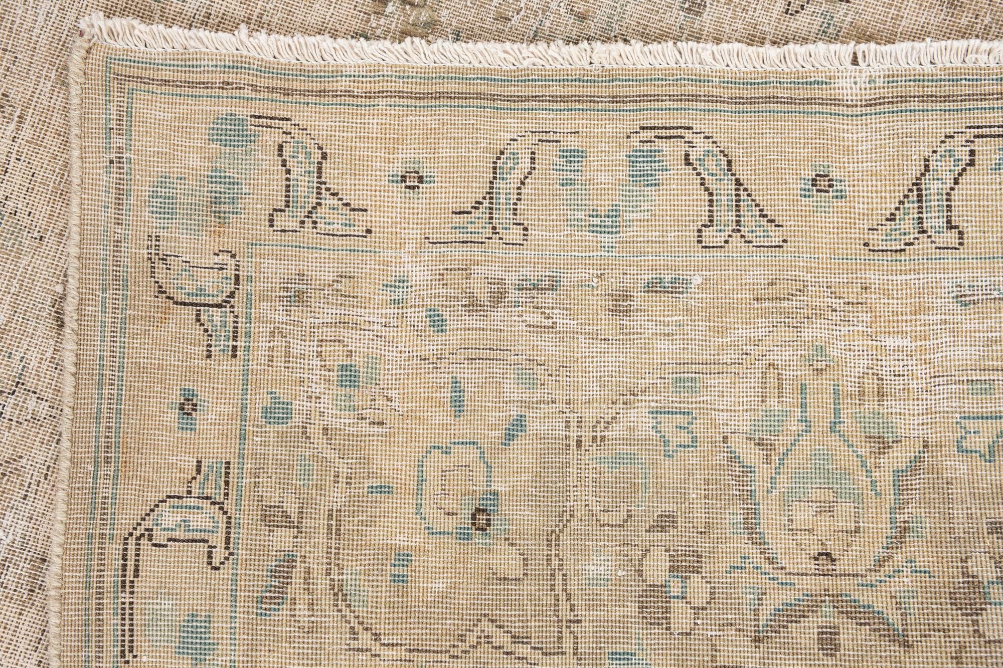 8' x 10' 7 Hand Knotted Ultra Vintage Persian Wool Rug