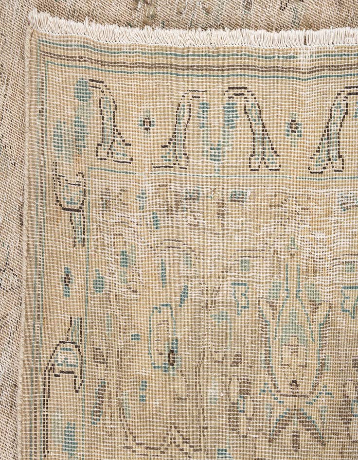 Detail image of 8' x 10' 7  Hand Knotted Ultra Vintage Persian Wool Rug
