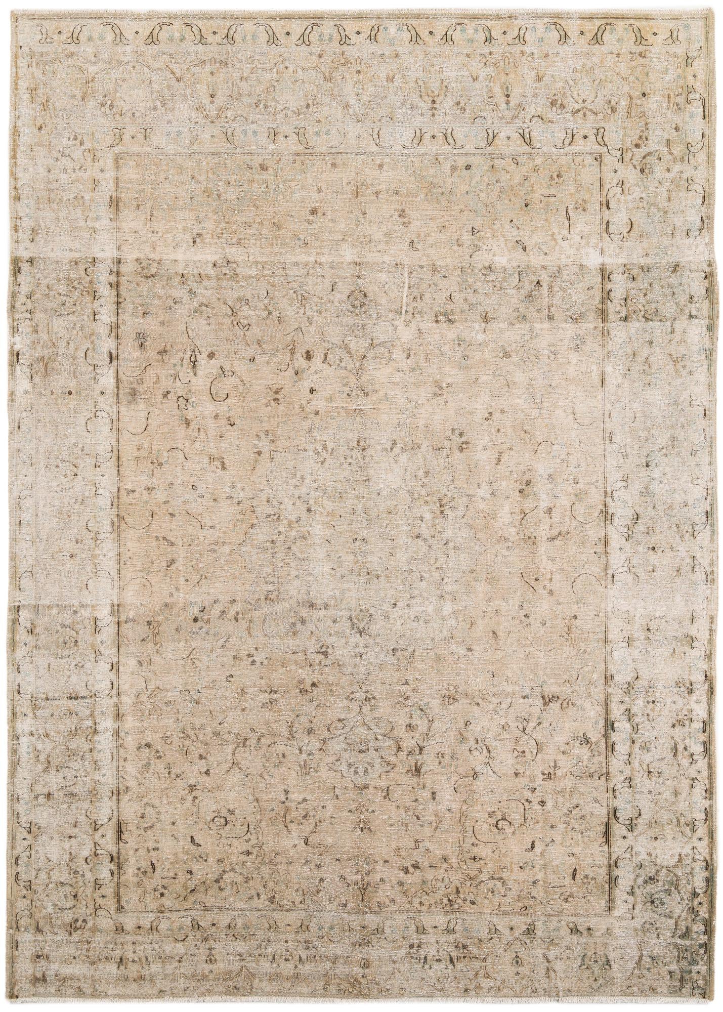 8' x 10' 7 Hand Knotted Ultra Vintage Persian Wool Rug