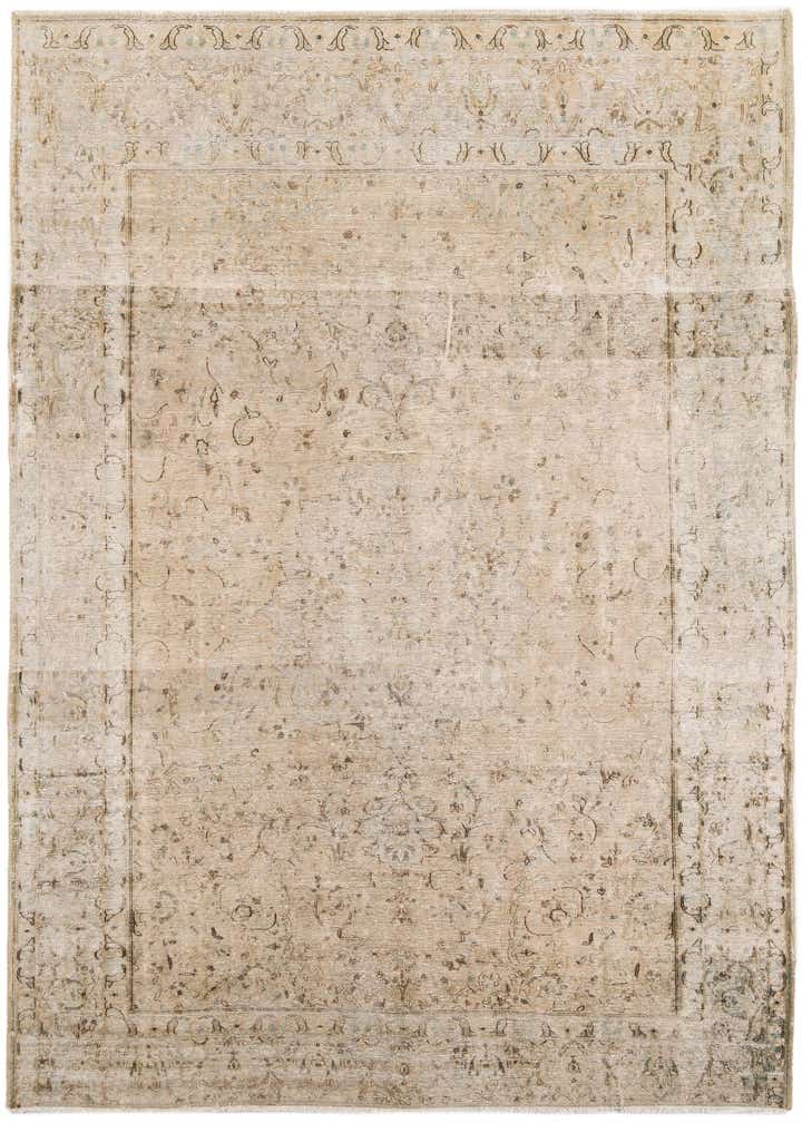 8' x 10' 7 Hand Knotted Ultra Vintage Persian Wool Rug