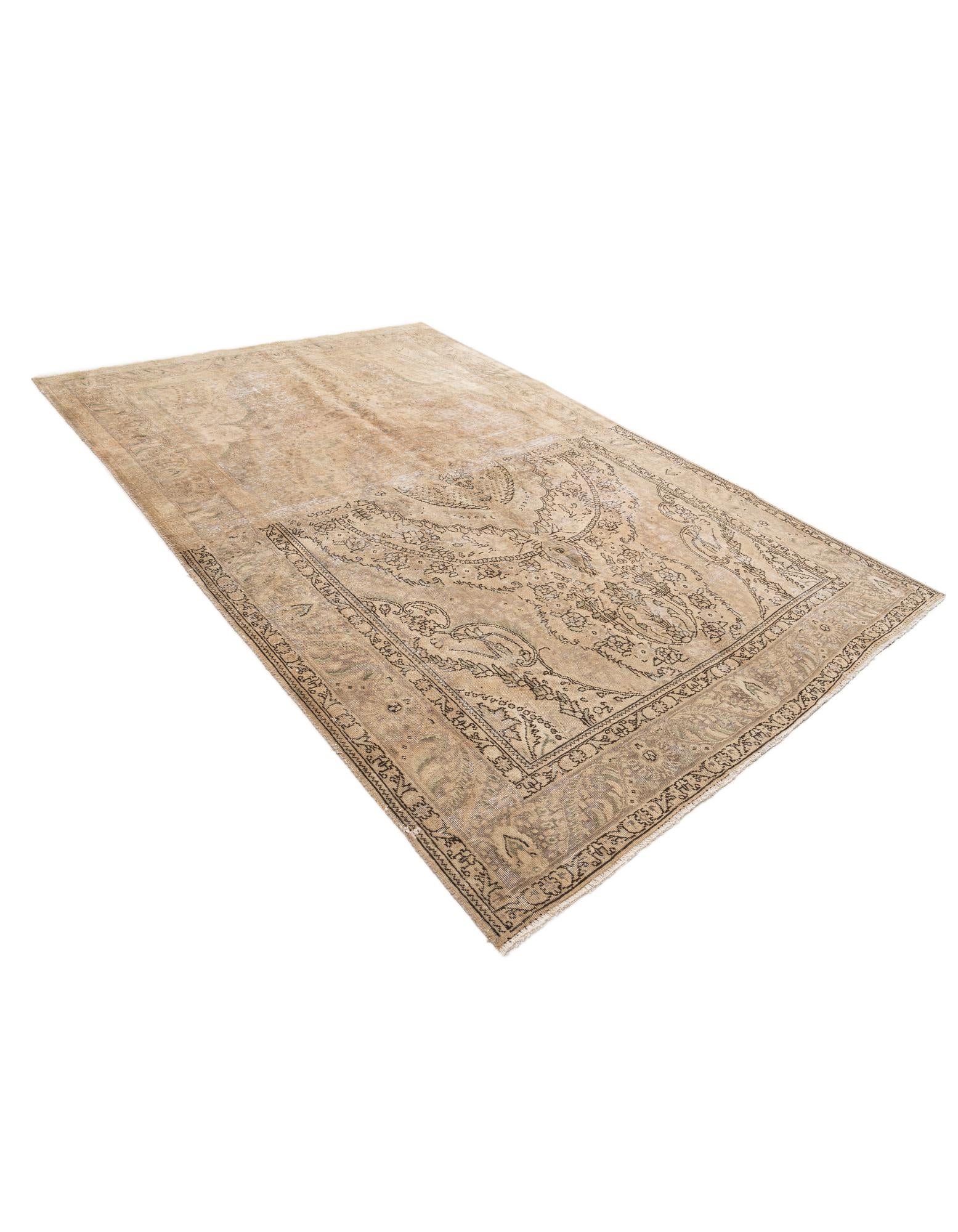 6' 7 x 9' 8 Hand Knotted Ultra Vintage Persian Wool Rug