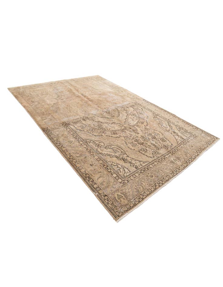 Detail image of 6' 7 x 9' 8 Hand Knotted Ultra Vintage Persian Wool Rug