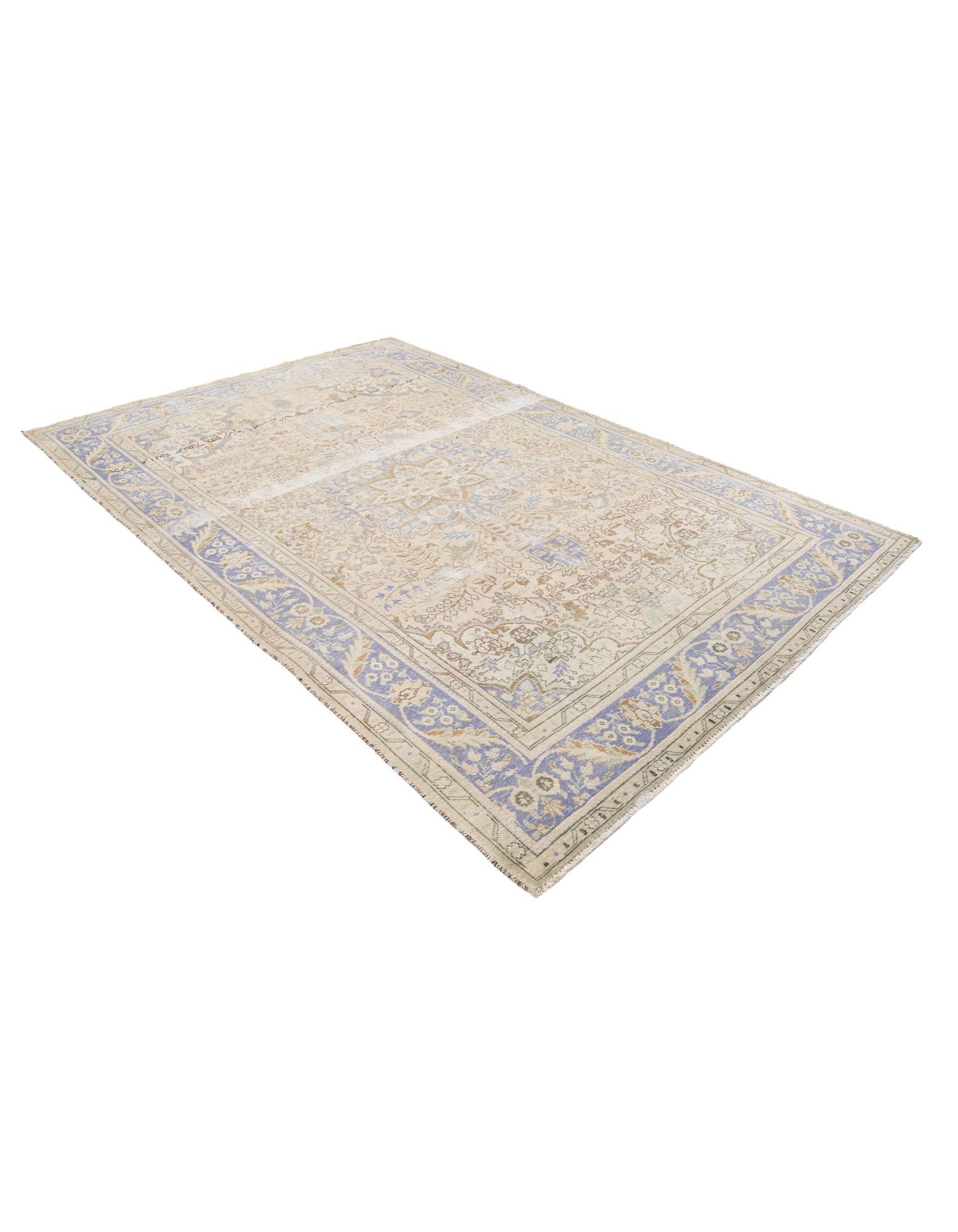 6' 5 x 9' 7 Hand Knotted Ultra Vintage Persian Wool Rug