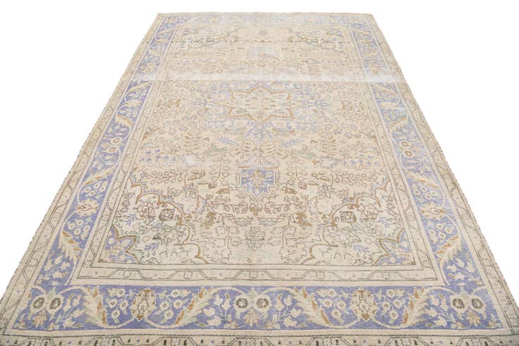 Detail image of 6' 5 x 9' 7 Hand Knotted Ultra Vintage Persian Wool Rug
