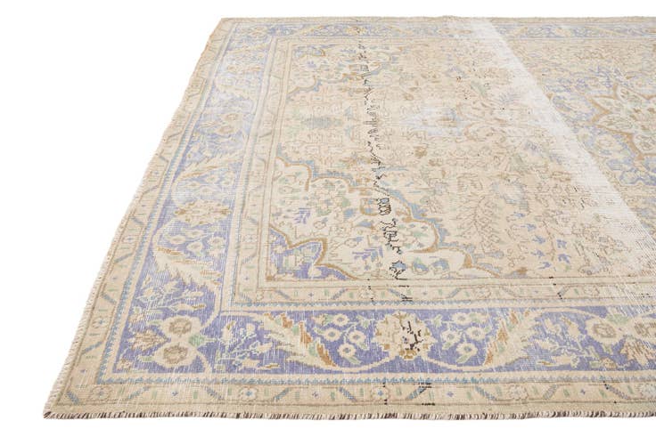 Detail image of 6' 5 x 9' 7 Hand Knotted Ultra Vintage Persian Wool Rug