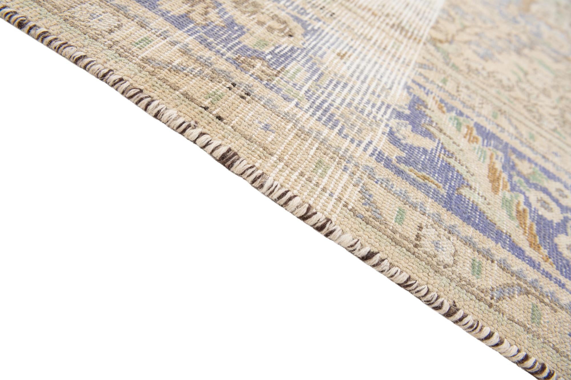 6' 5 x 9' 7 Hand Knotted Ultra Vintage Persian Wool Rug