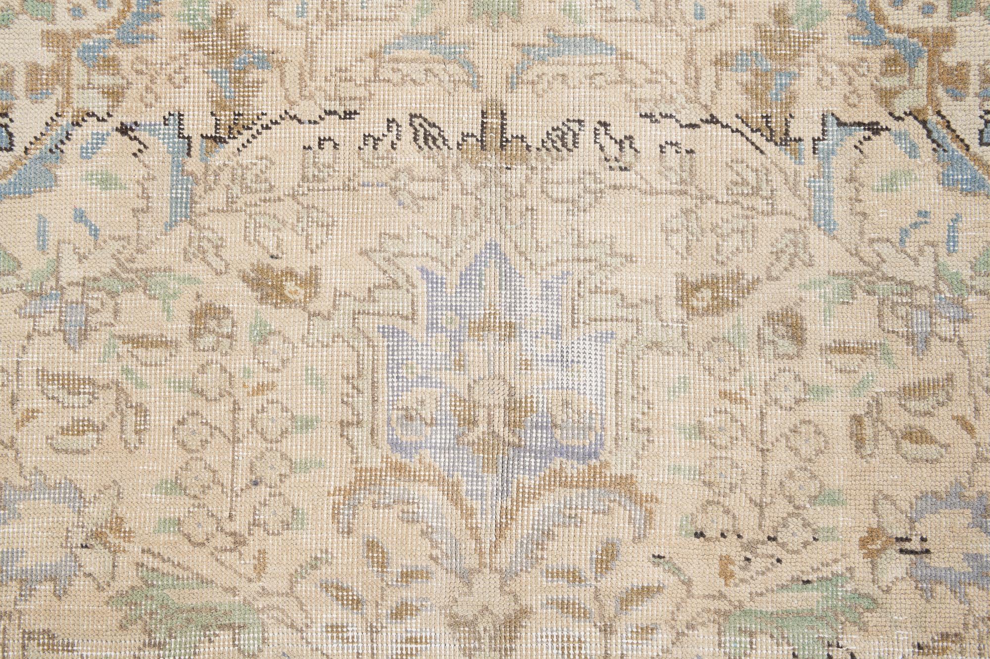 6' 5 x 9' 7 Hand Knotted Ultra Vintage Persian Wool Rug