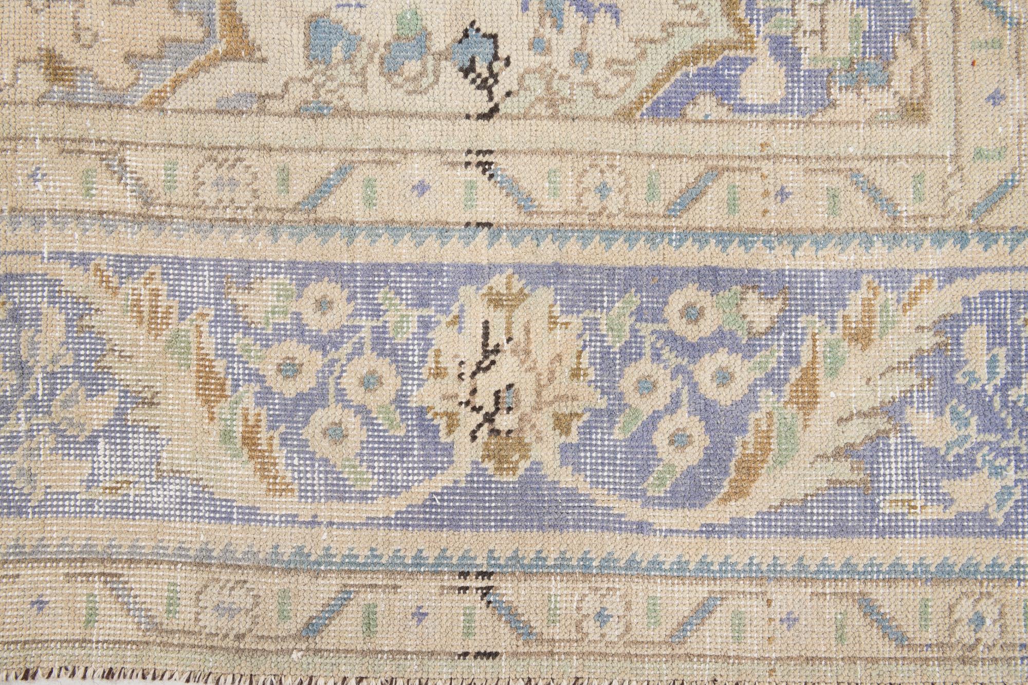 6' 5 x 9' 7 Hand Knotted Ultra Vintage Persian Wool Rug