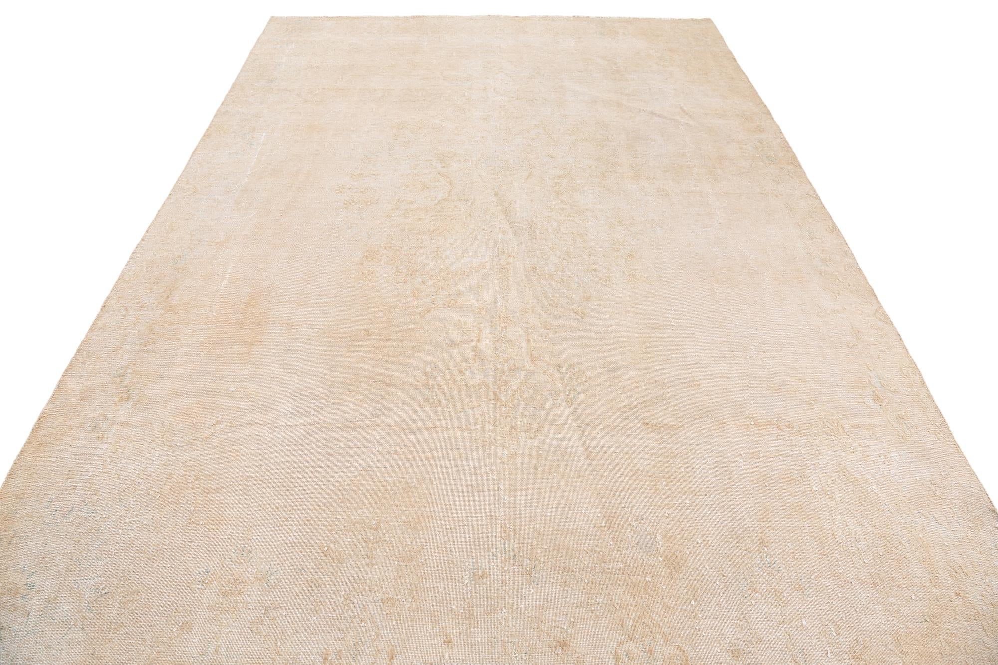 6' 6 x 9' Hand Knotted Ultra Vintage Persian Wool Rug