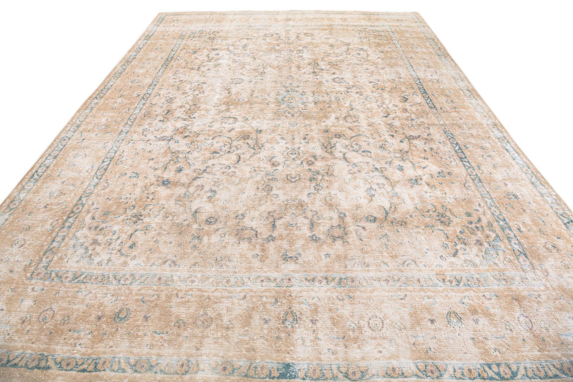 9' 2 x 12' 9 Hand Knotted Ultra Vintage Persian Wool Rug