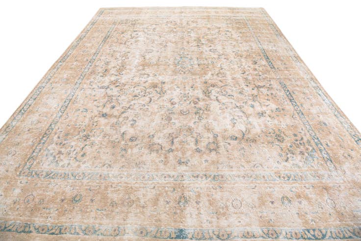 Detail image of 9' 2 x 12' 9 Hand Knotted Ultra Vintage Persian Wool Rug