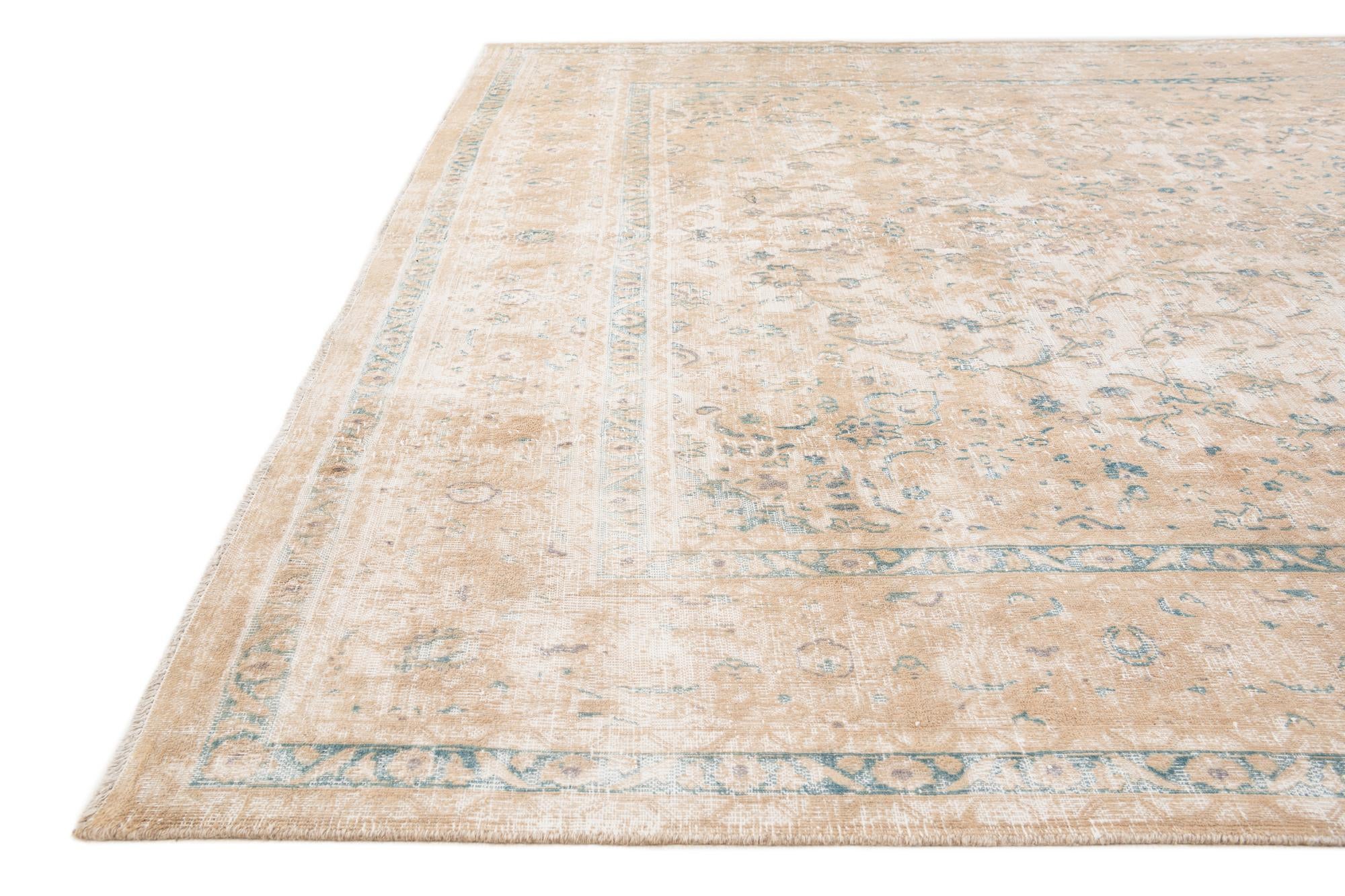 9' 2 x 12' 9 Hand Knotted Ultra Vintage Persian Wool Rug