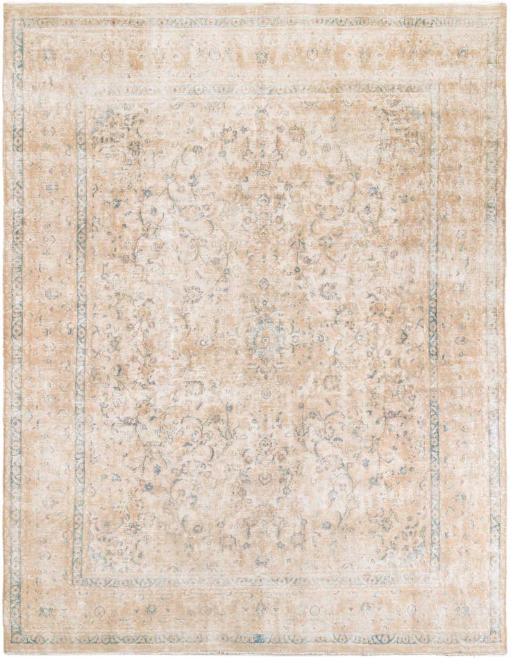 Detail image of 9' 2 x 12' 9 Hand Knotted Ultra Vintage Persian Wool Rug