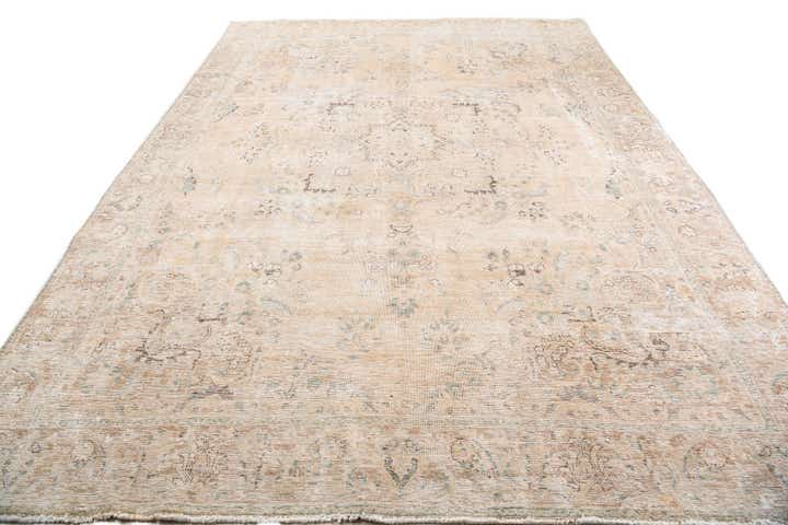 9' x 12' 8 Hand Knotted Ultra Vintage Persian Wool Rug