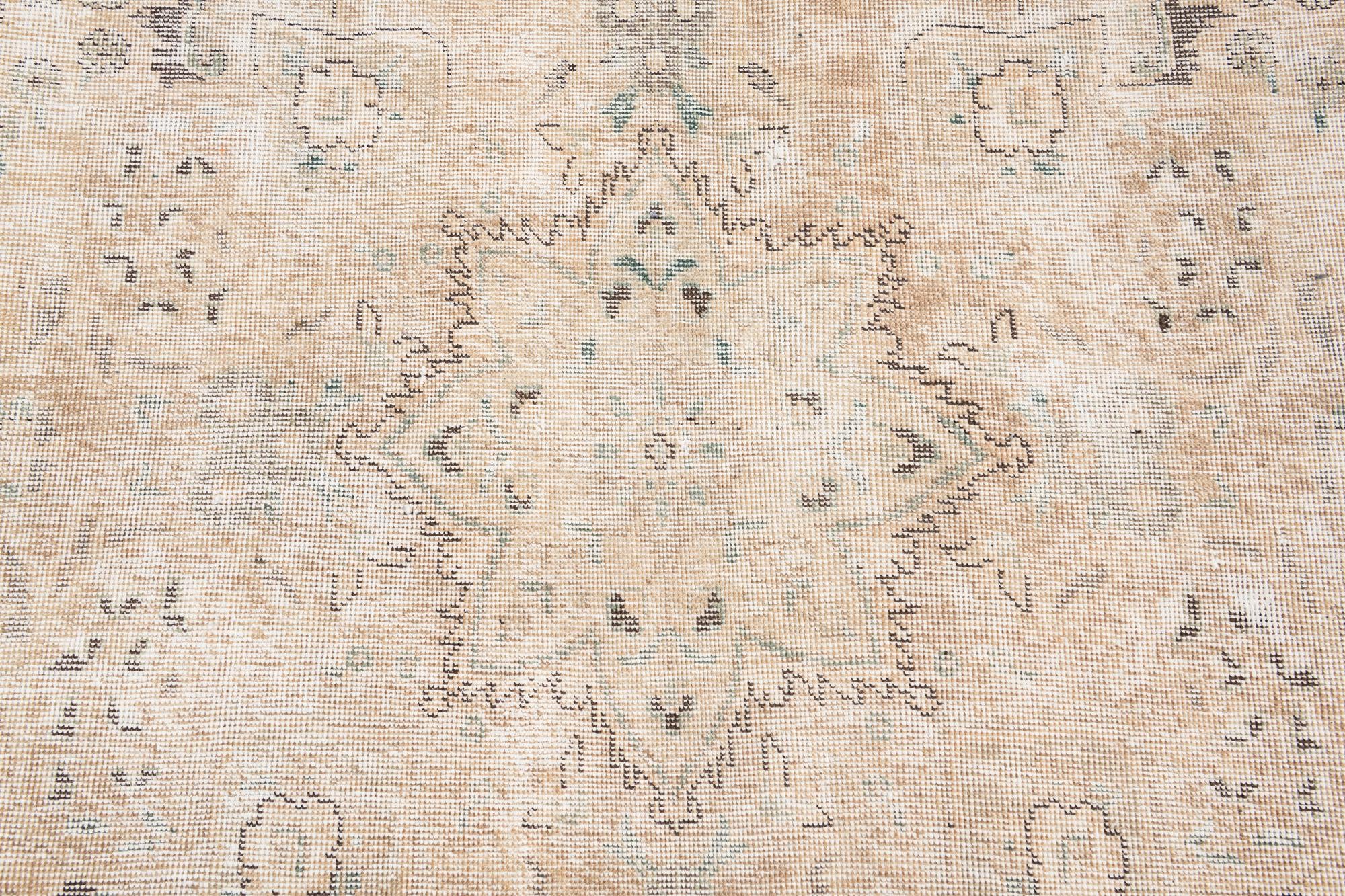 9' x 12' 8 Hand Knotted Ultra Vintage Persian Wool Rug