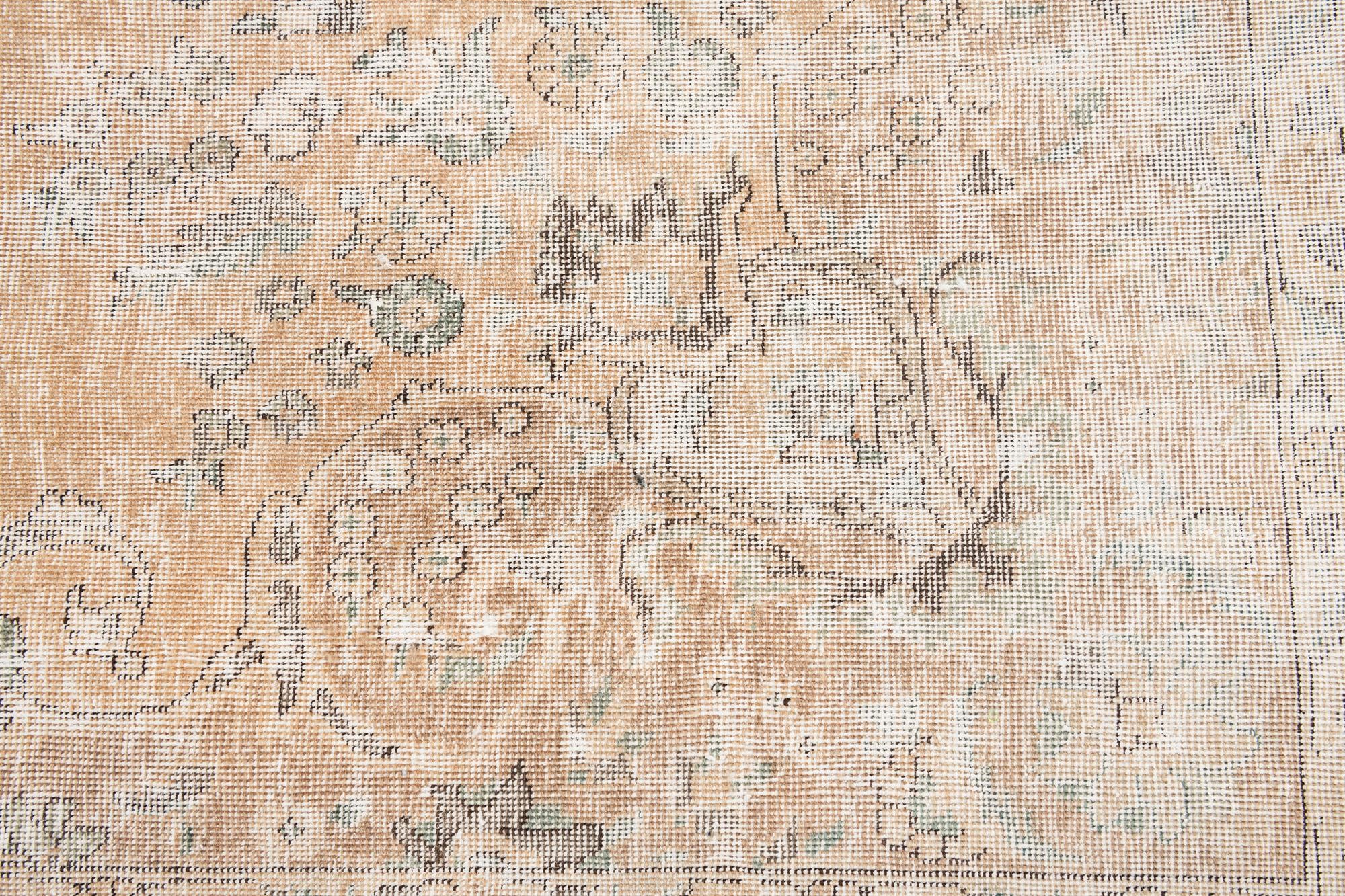9' x 12' 8 Hand Knotted Ultra Vintage Persian Wool Rug