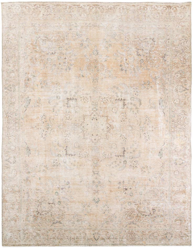 Detail image of 9' x 12' 8 Hand Knotted Ultra Vintage Persian Wool Rug