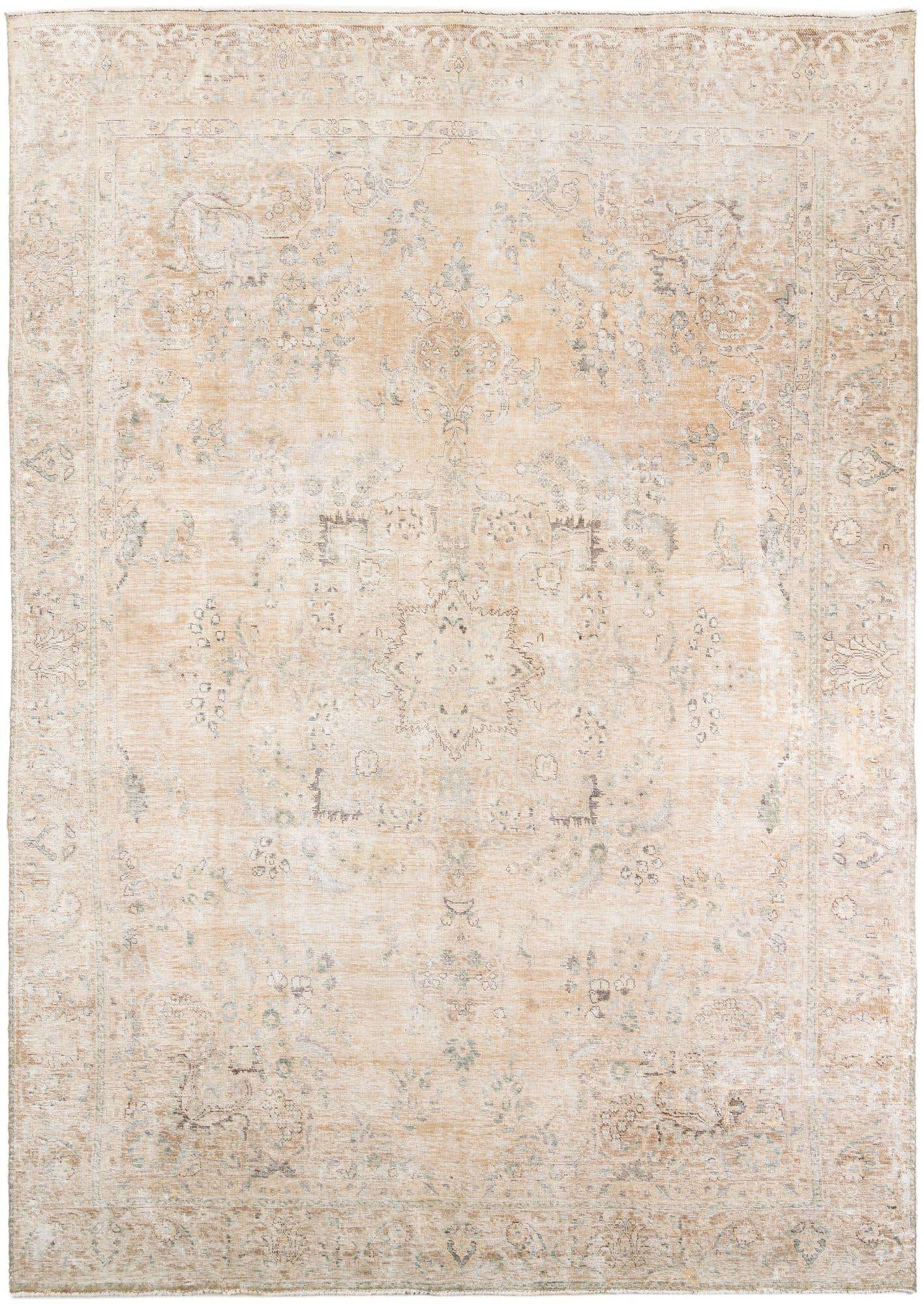 9' x 12' 8 Hand Knotted Ultra Vintage Persian Wool Rug
