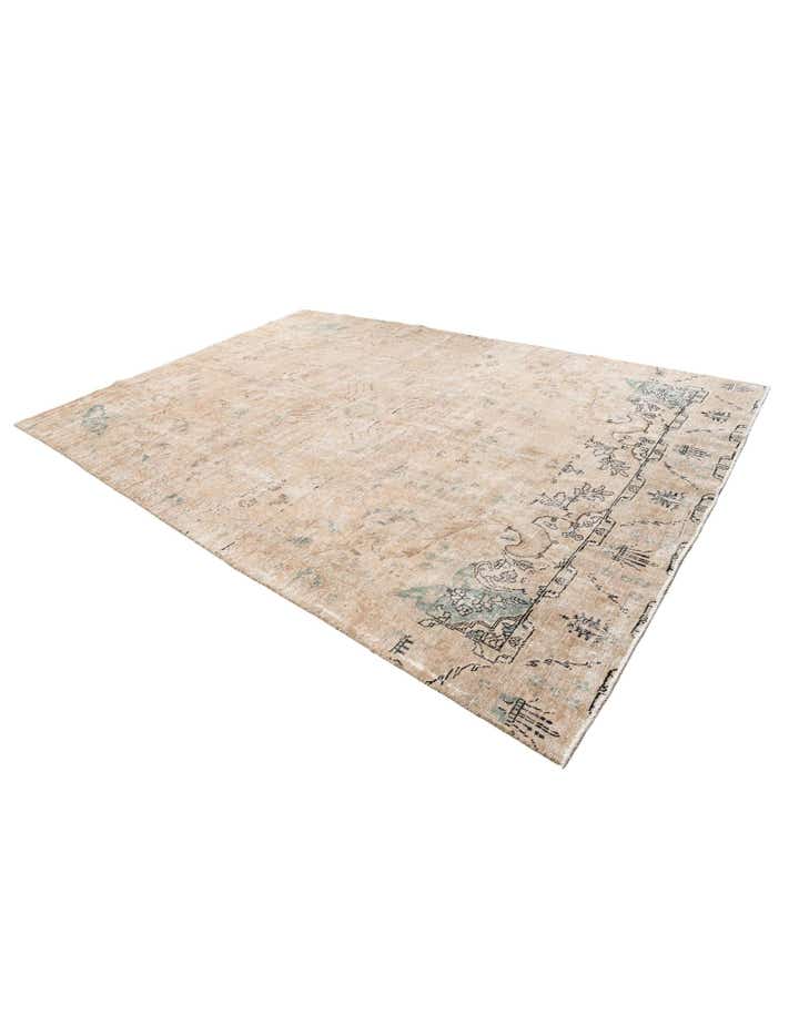 9' x 12' 6 Hand Knotted Ultra Vintage Persian Wool Rug