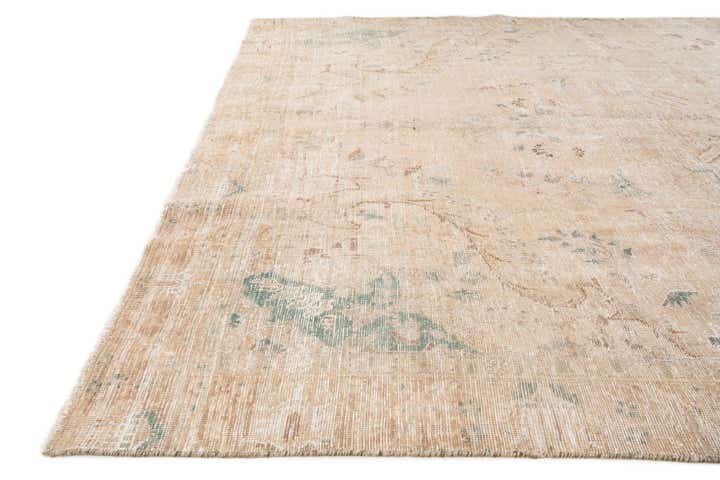 9' x 12' 6 Hand Knotted Ultra Vintage Persian Wool Rug