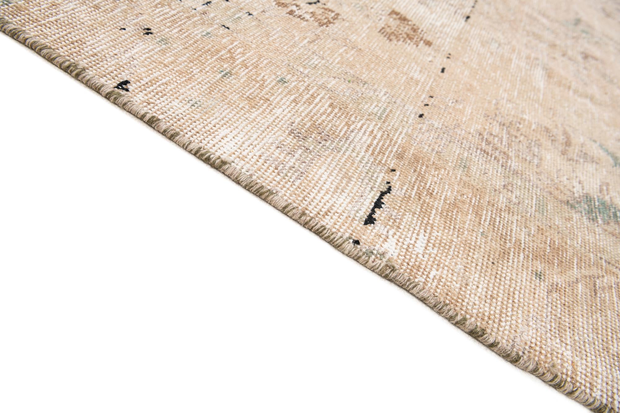 9' x 12' 6 Hand Knotted Ultra Vintage Persian Wool Rug