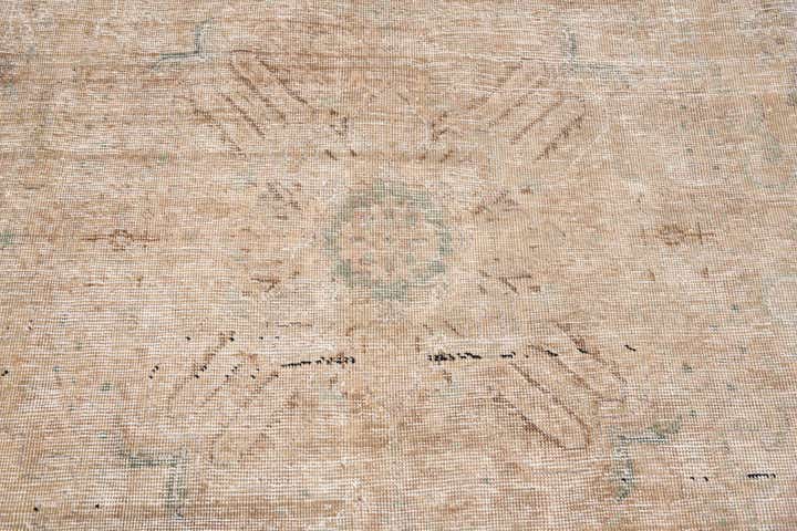 9' x 12' 6 Hand Knotted Ultra Vintage Persian Wool Rug