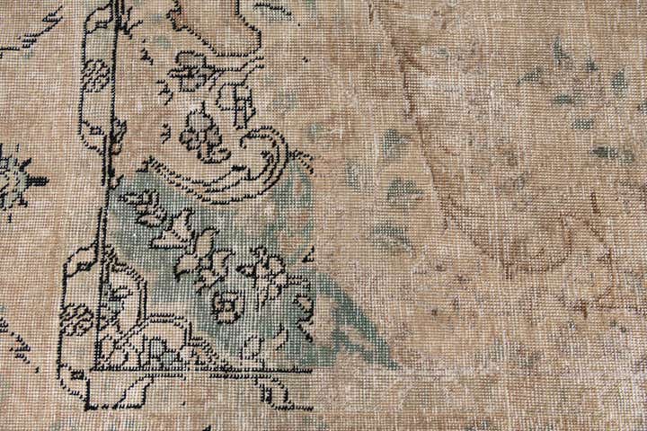 9' x 12' 6 Hand Knotted Ultra Vintage Persian Wool Rug