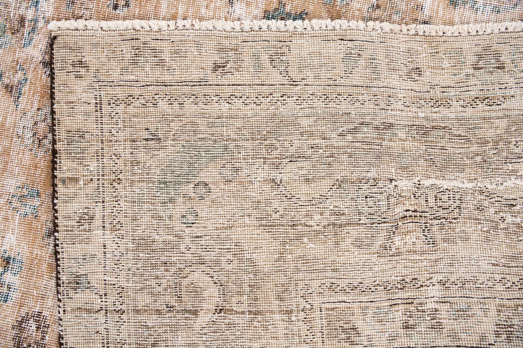 9' 3 x 12' 6 Hand Knotted Ultra Vintage Persian Wool Rug