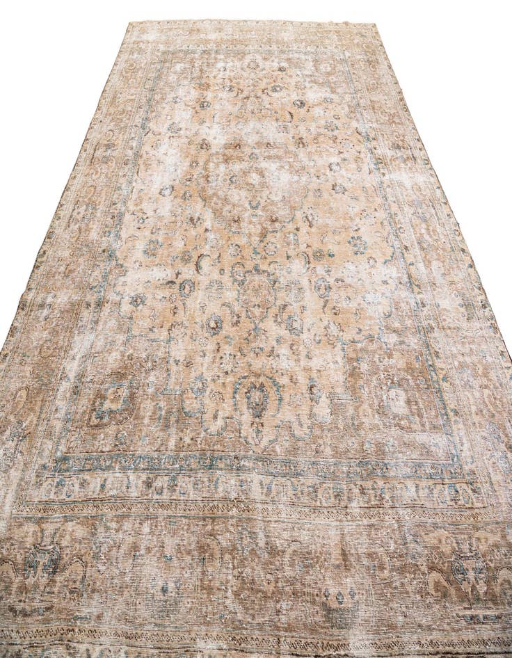 Detail image of 9' 3 x 12' 6  Hand Knotted Ultra Vintage Persian Wool Rug